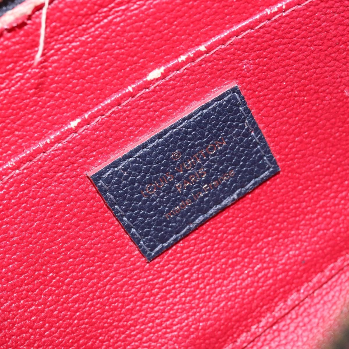 LOUIS VUITTON Monogram Empreinte Pochette Cosmetic PM Navy M69413 LV Auth 138768