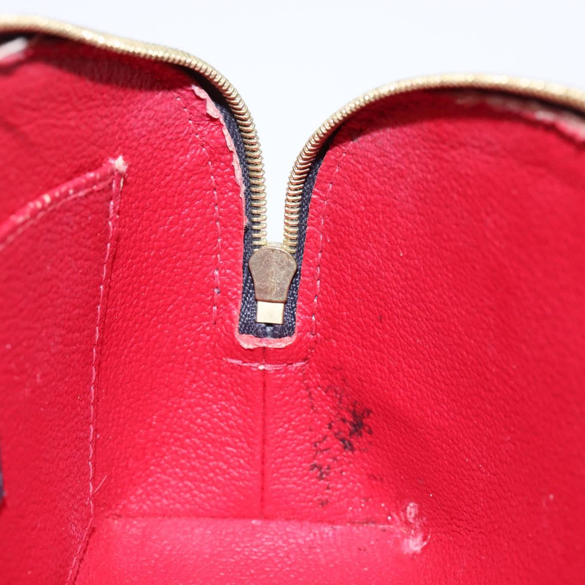 LOUIS VUITTON Monogram Empreinte Pochette Cosmetic PM Navy M69413 LV Auth 138768