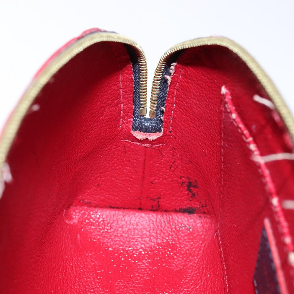 LOUIS VUITTON Monogram Empreinte Pochette Cosmetic PM Navy M69413 LV Auth 138768