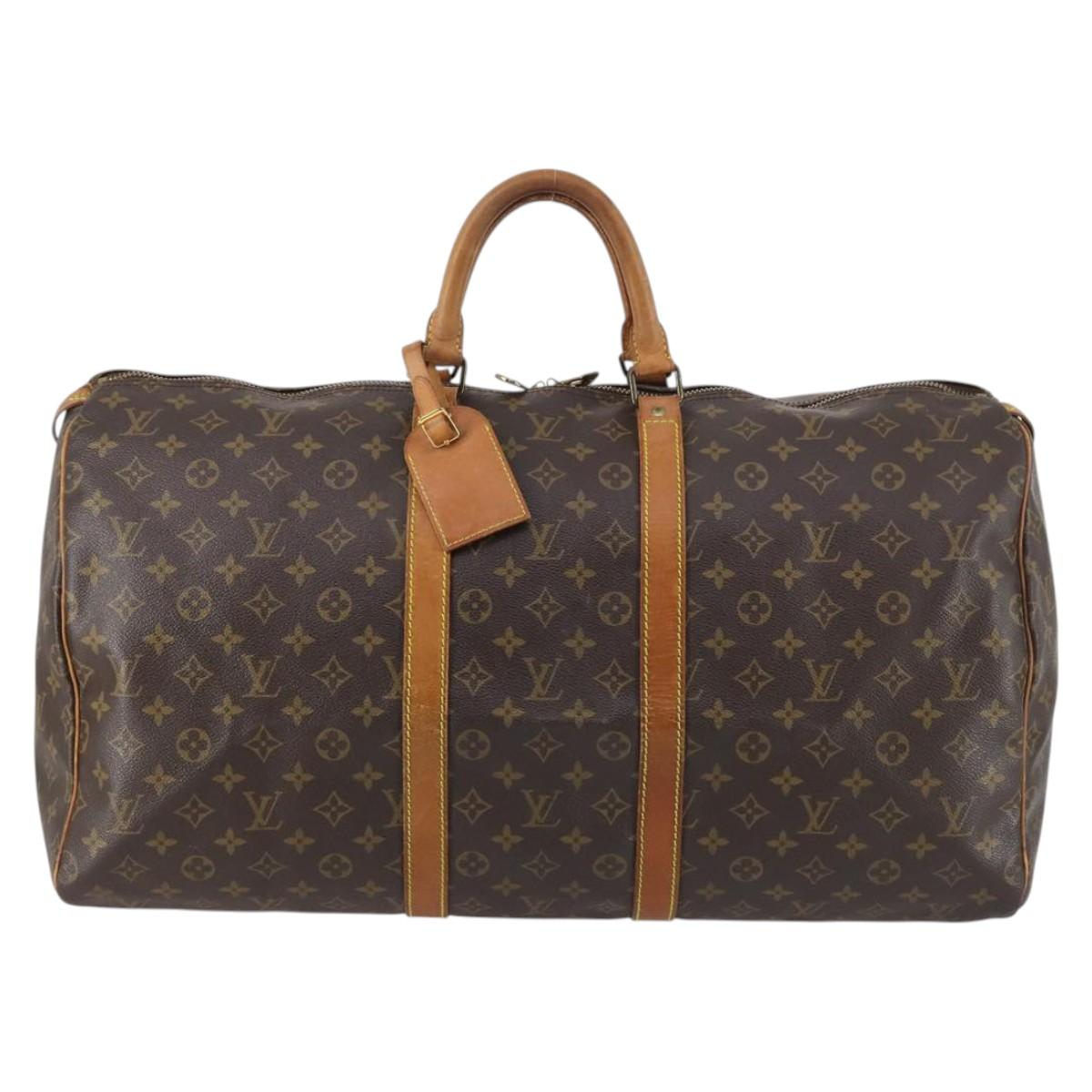 LOUIS VUITTON Monogram Keepall 55 Boston Bag M41424 LV Auth 138770