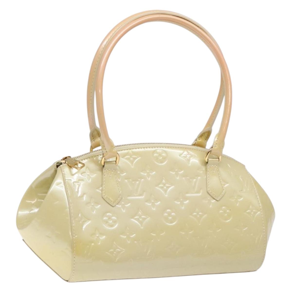 LOUIS VUITTON Vernis Sherwood PM Hand Bag Broncorail M91491 LV Auth 138771
