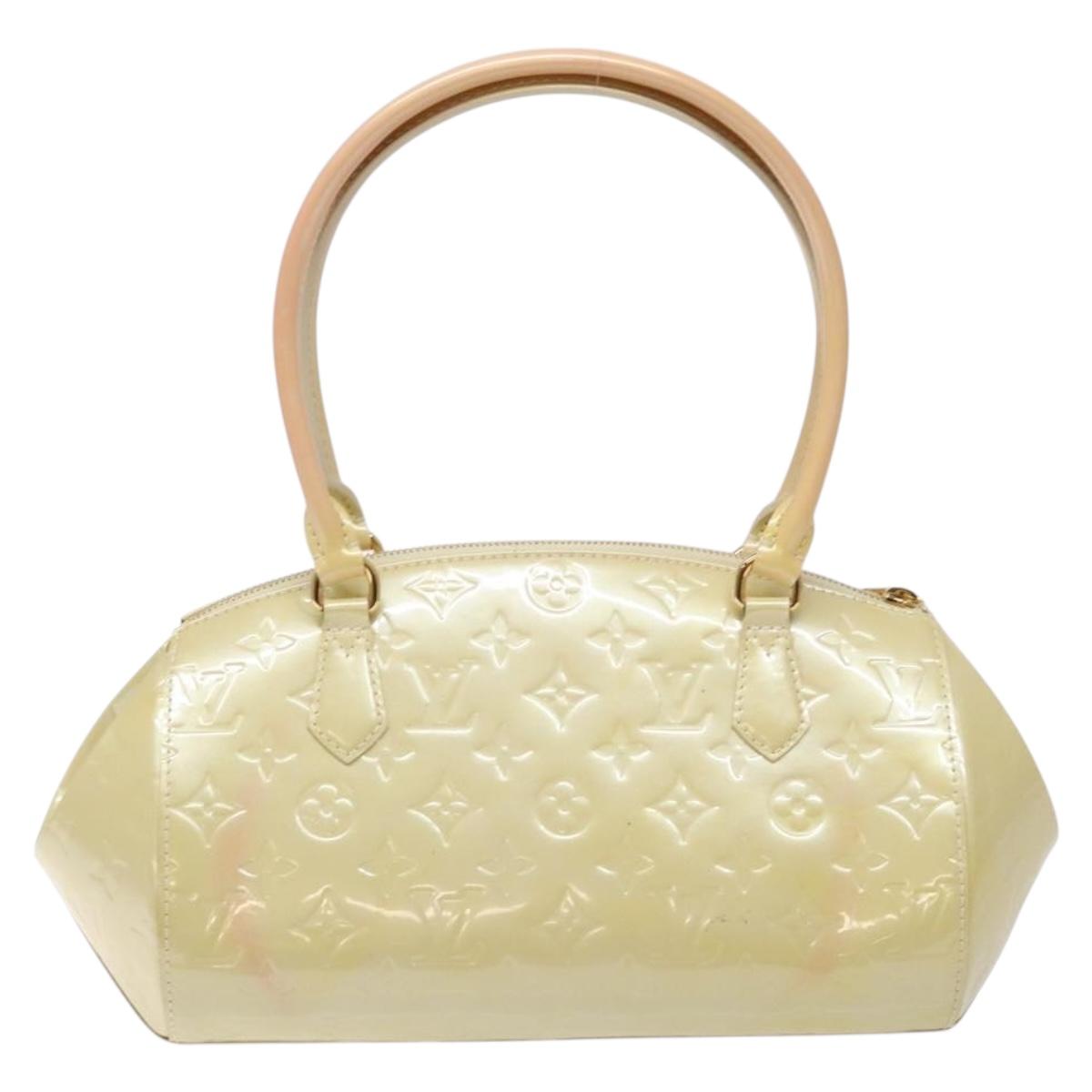 LOUIS VUITTON Vernis Sherwood PM Hand Bag Broncorail M91491 LV Auth 138771