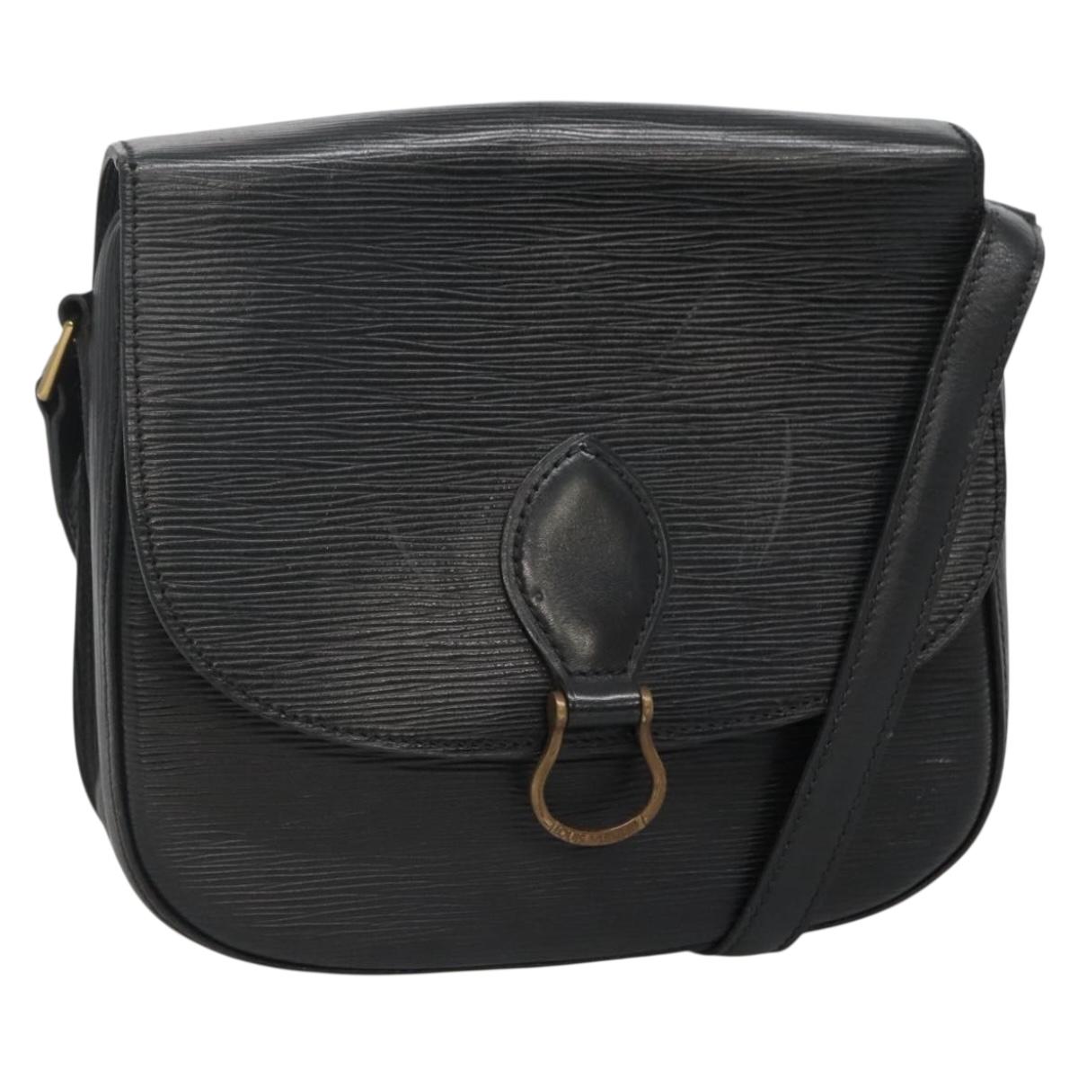LOUIS VUITTON Epi Saint Cloud GM Shoulder Bag Black Noir M52192 LV Auth 138773