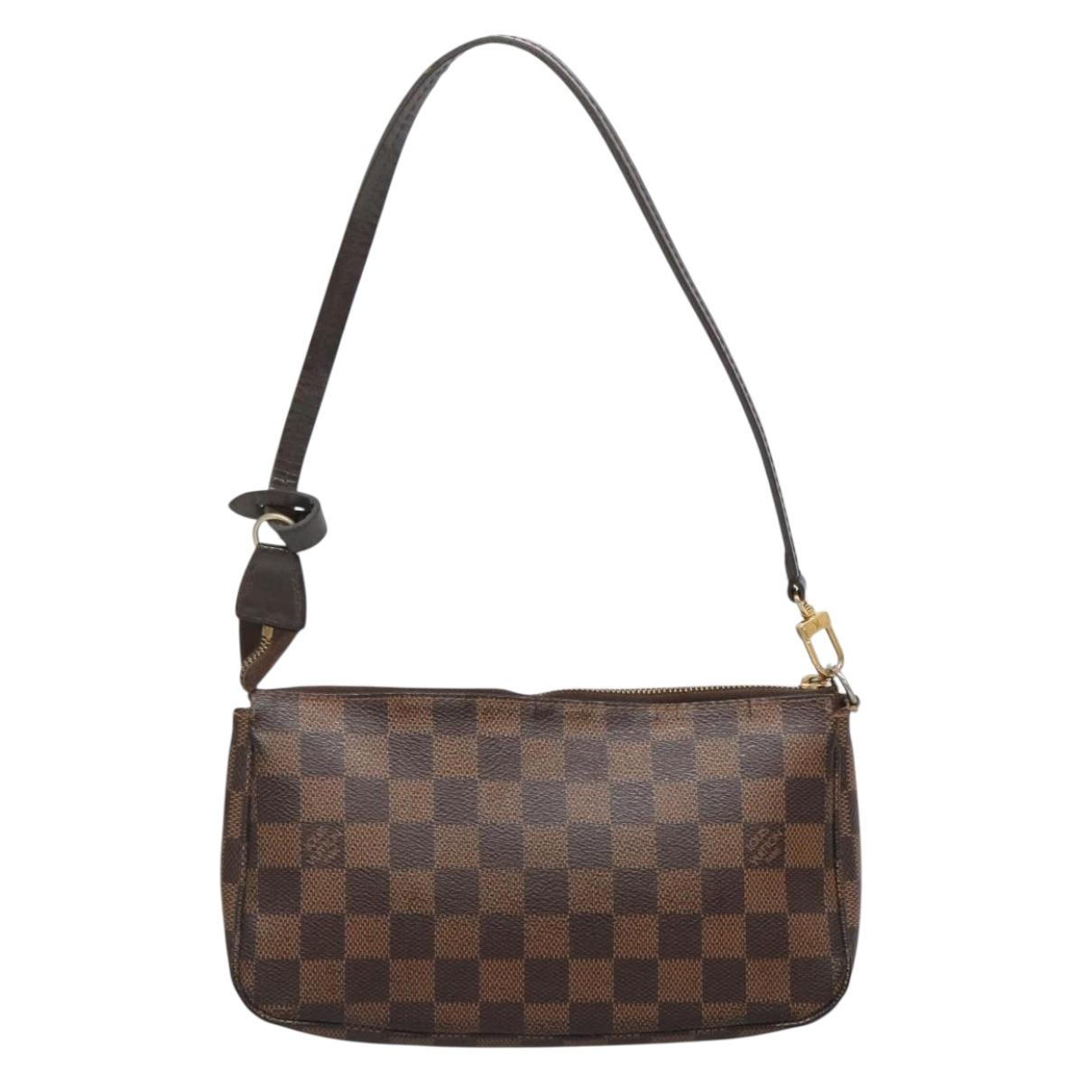 LOUIS VUITTON Damier Ebene Pochette Accessoires Pouch N41206 LV Auth 138776