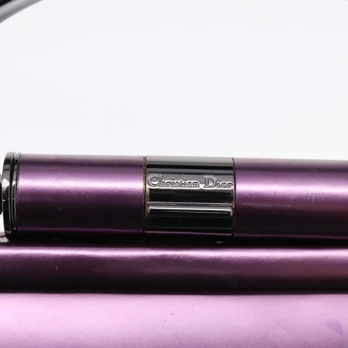 Christian Dior Hand Bag Patent leather Purple Auth 138811