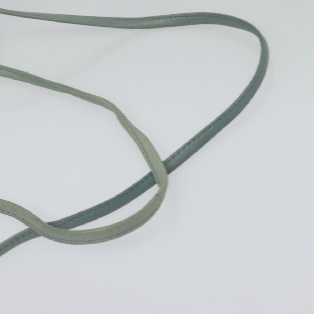 BOTTEGA VENETA INTRECCIATO Shoulder Bag Leather Light Blue Gold Auth 138829