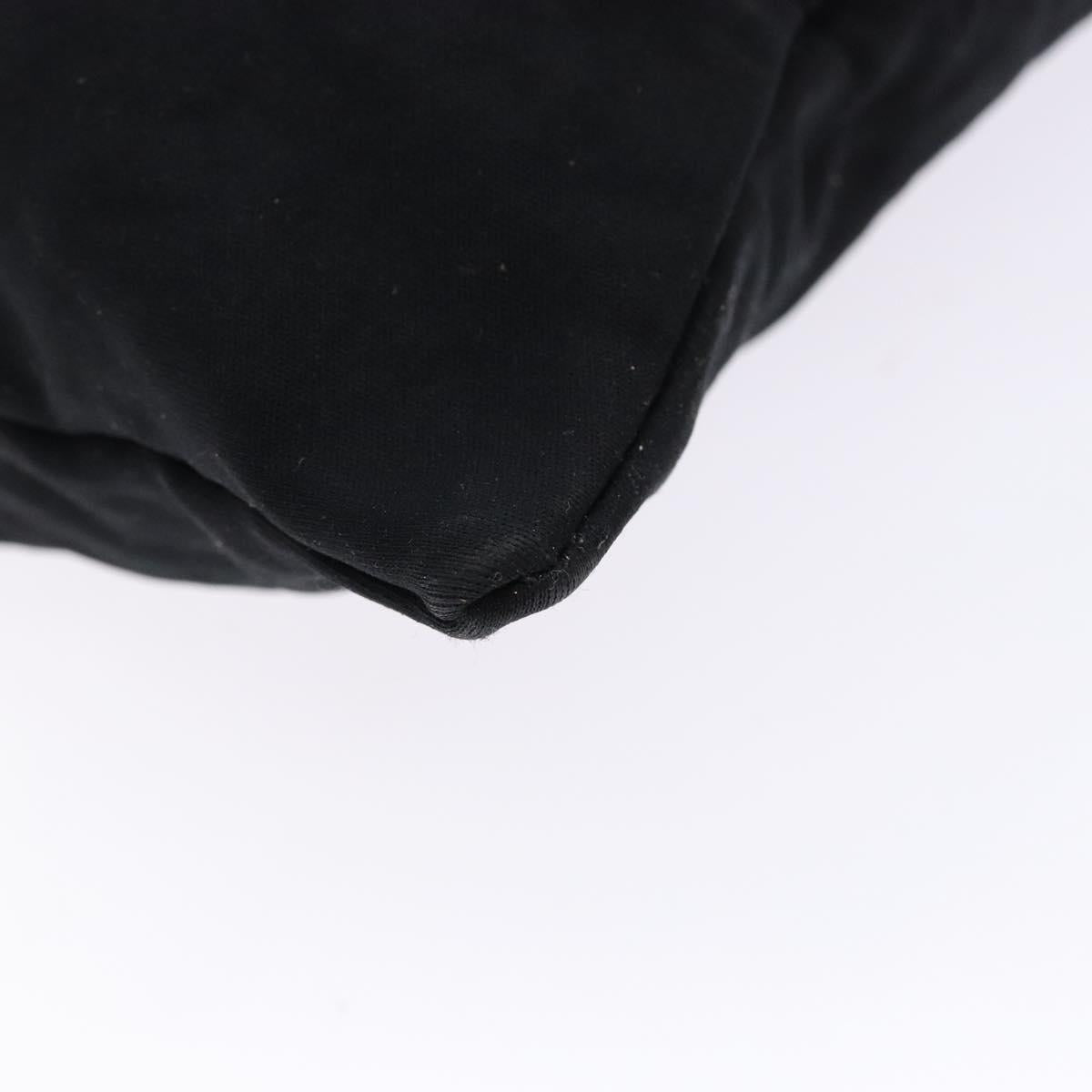 FENDI Tote Bag Nylon Black Silver Auth 138857