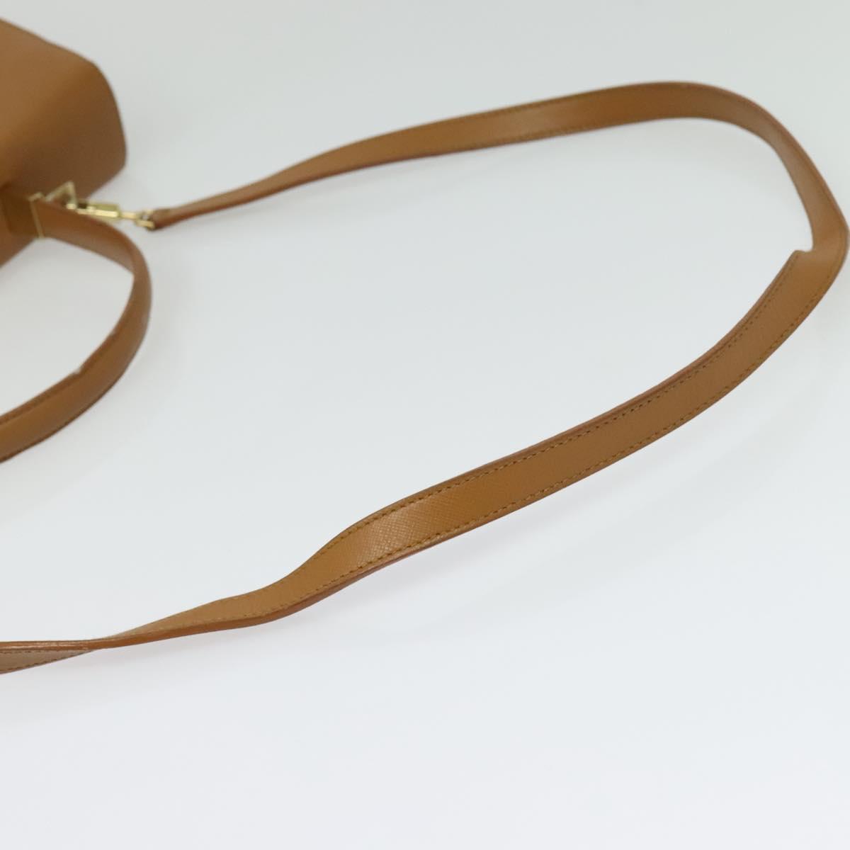 Salvatore Ferragamo Gancini Hand Bag Leather 2way Beige Gold Auth 138870