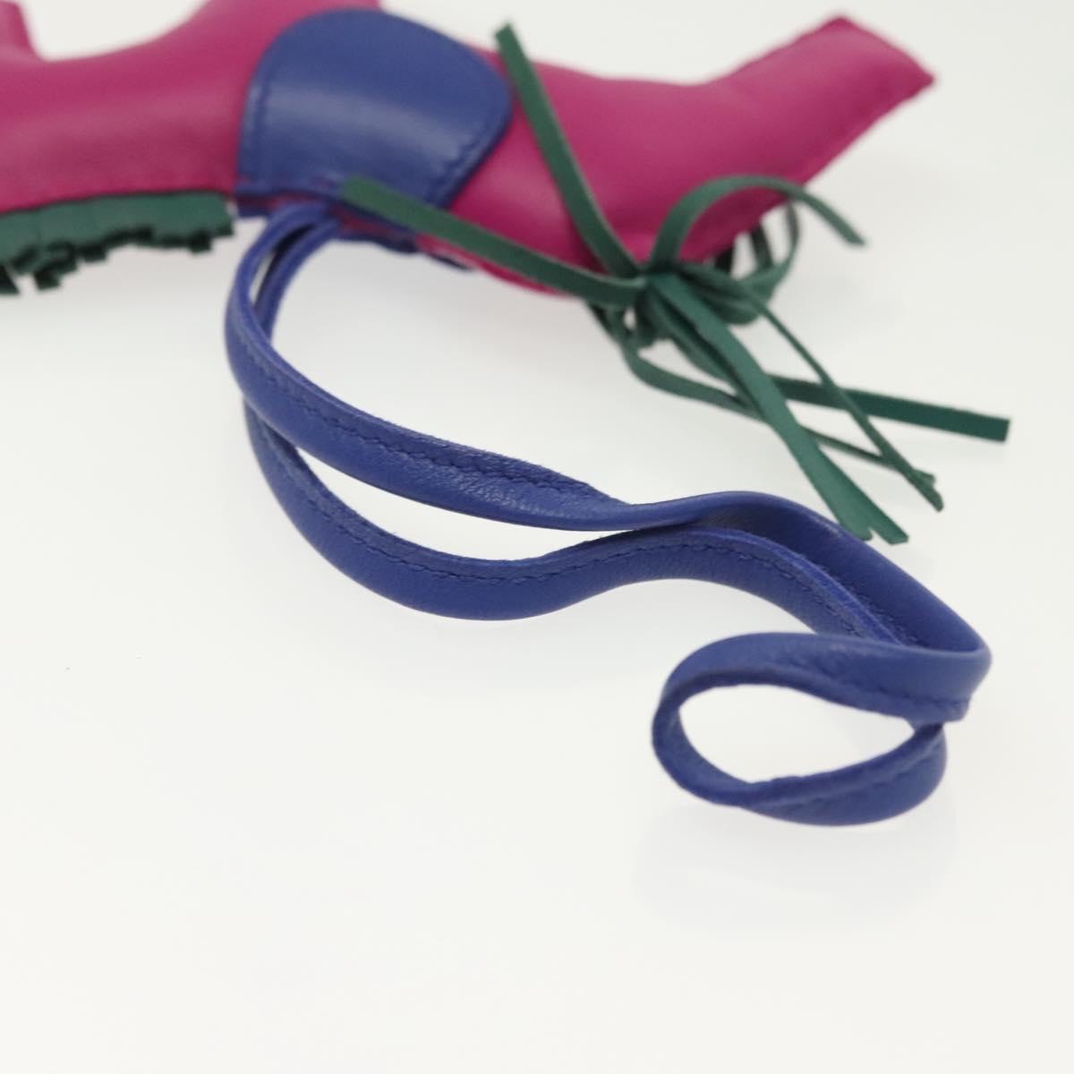 HERMES Rodeo Charm MM Leather Purple Auth 138880M