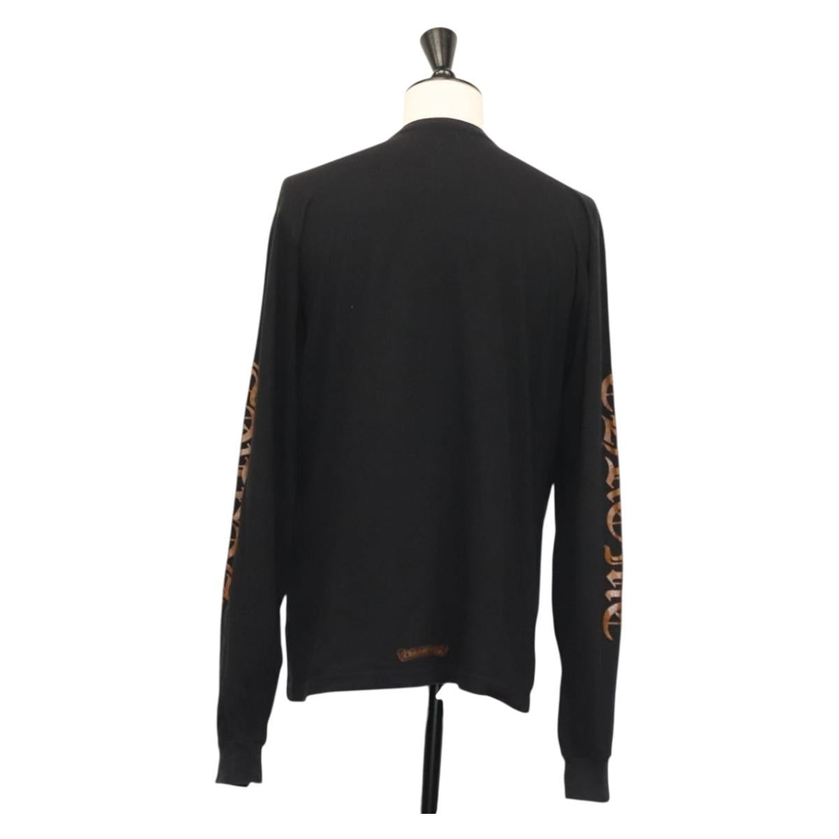Chrome Hearts Long Sleeved T Shirt Cotton Black Auth 138884M