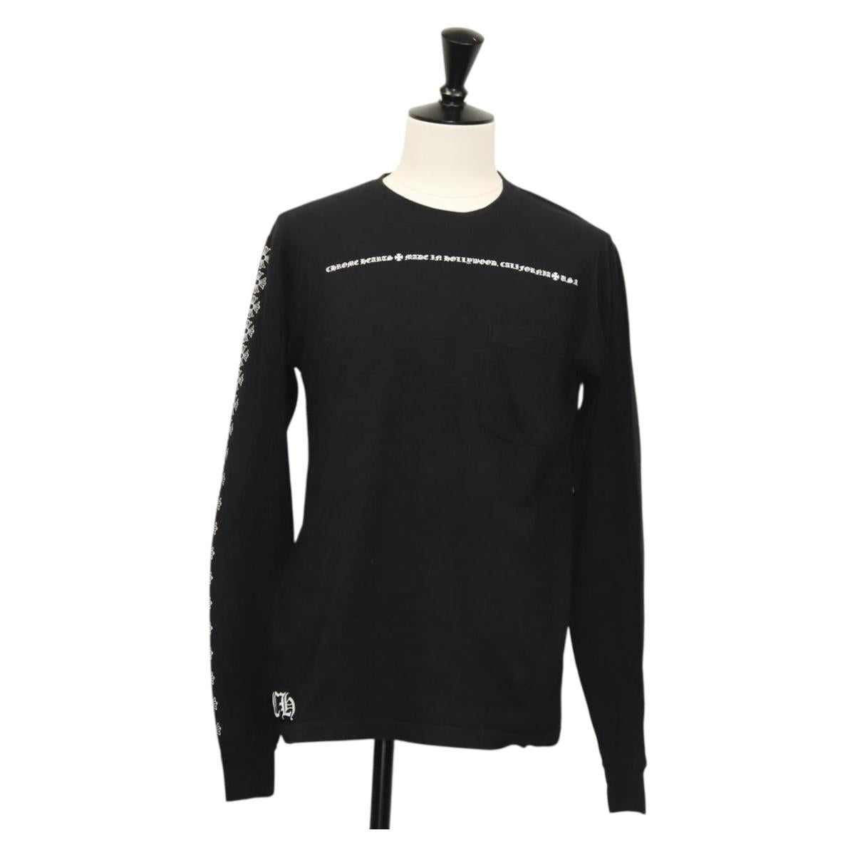 Chrome Hearts Long Sleeved T Shirt Cotton Black Auth 138886M