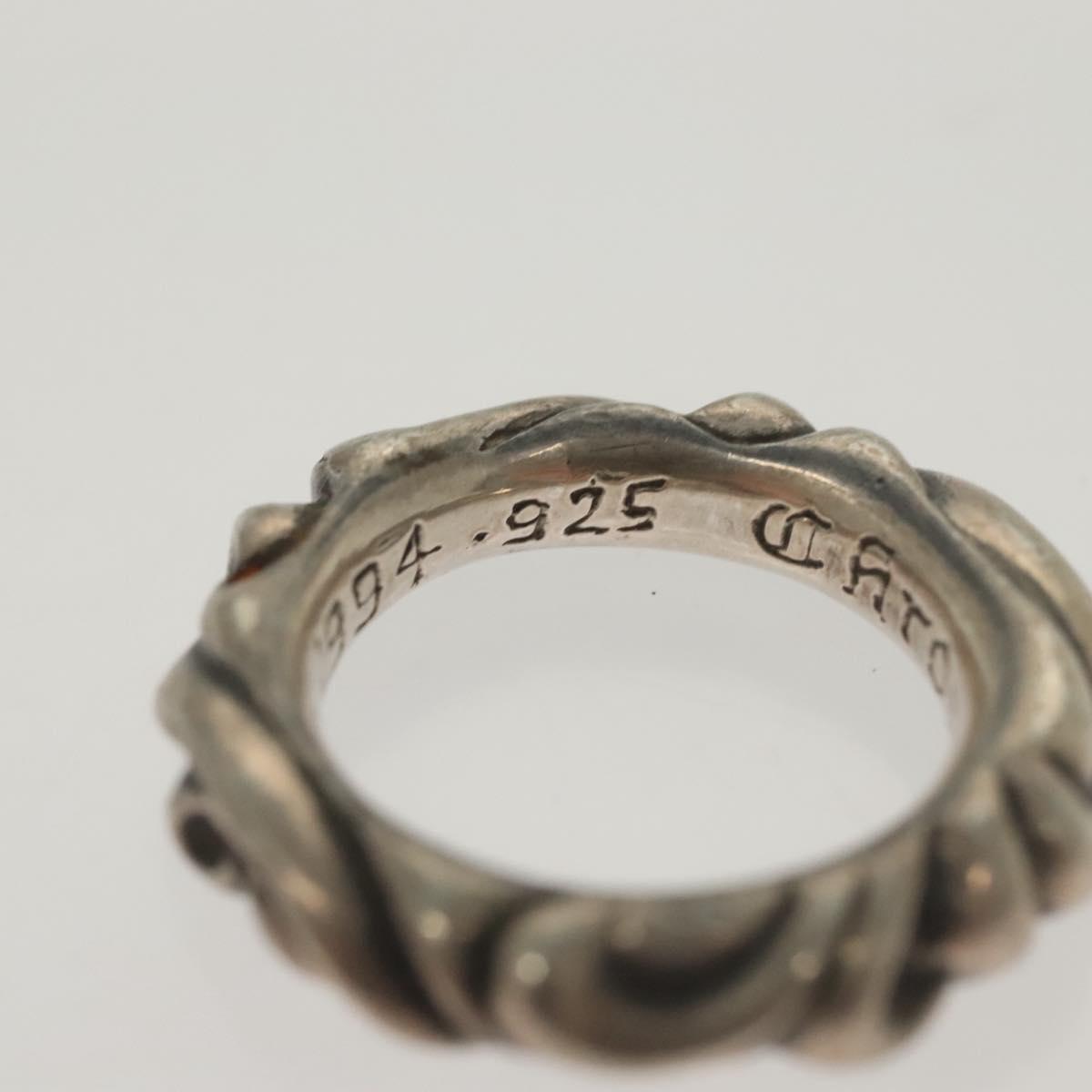 Chrome Hearts Scroll Band Ring Ag925 Silver Auth 138890M