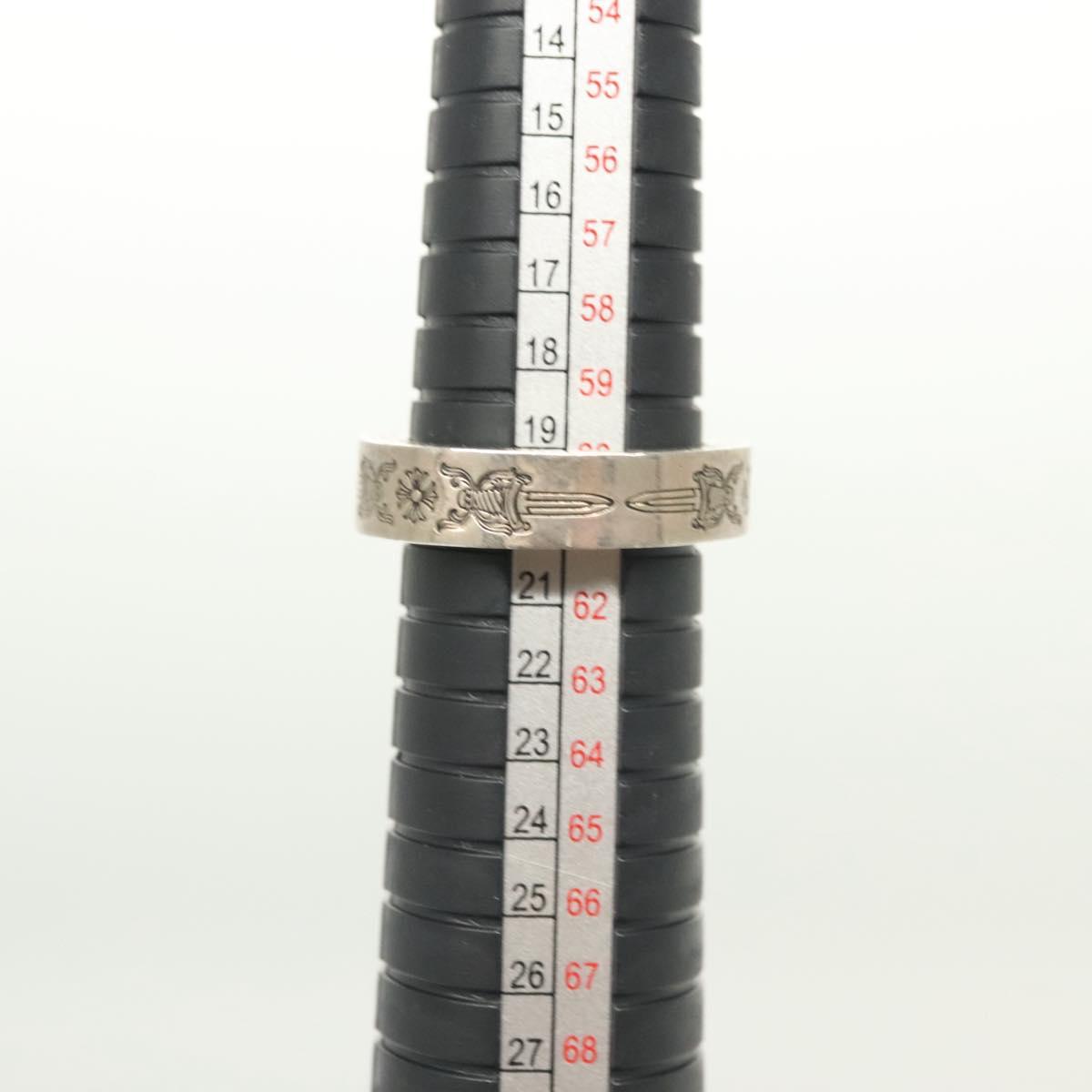 Chrome Hearts Spacer Dagger Ring Ag925 Silver Auth 138898M