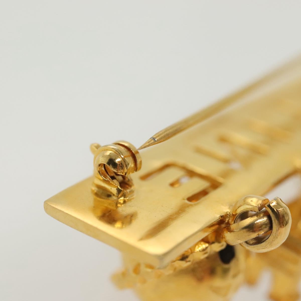 CELINE Brooch metal Gold Auth 138900V