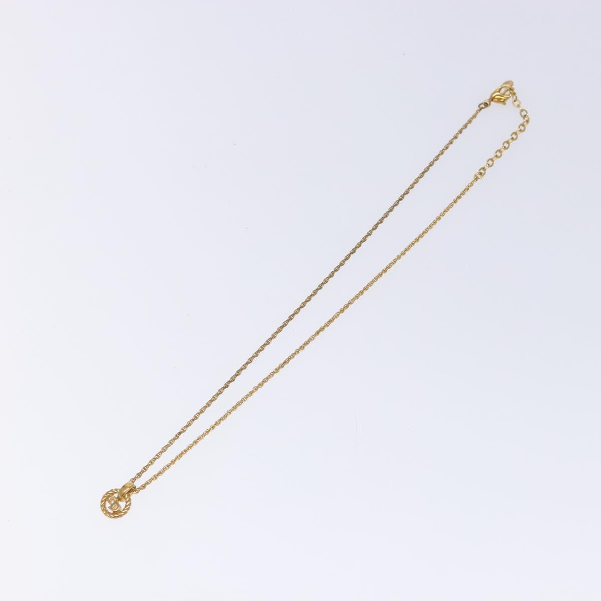 Christian Dior Necklace metal Gold Auth 138901
