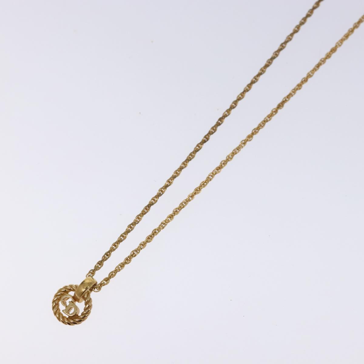 Christian Dior Necklace metal Gold Auth 138901