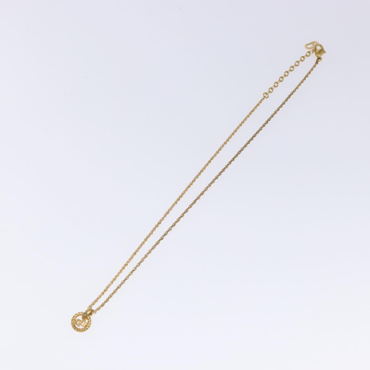 Christian Dior Necklace metal Gold Auth 138901
