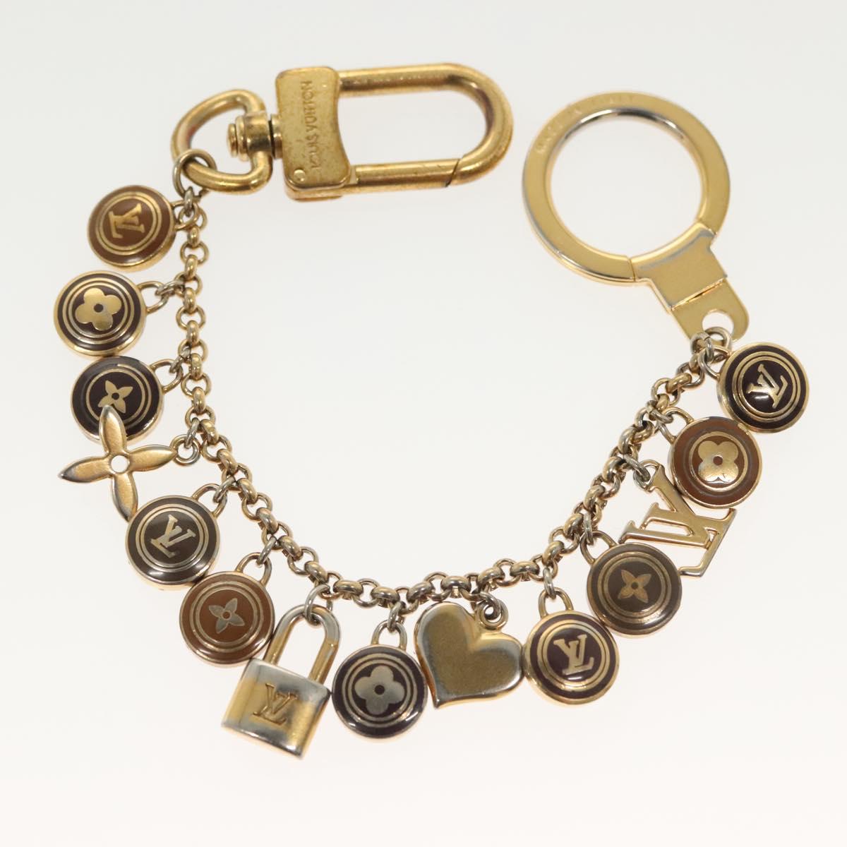 LOUIS VUITTON Porte Cles Chainne Pastille Key Holder Metal M66005 Auth 138905