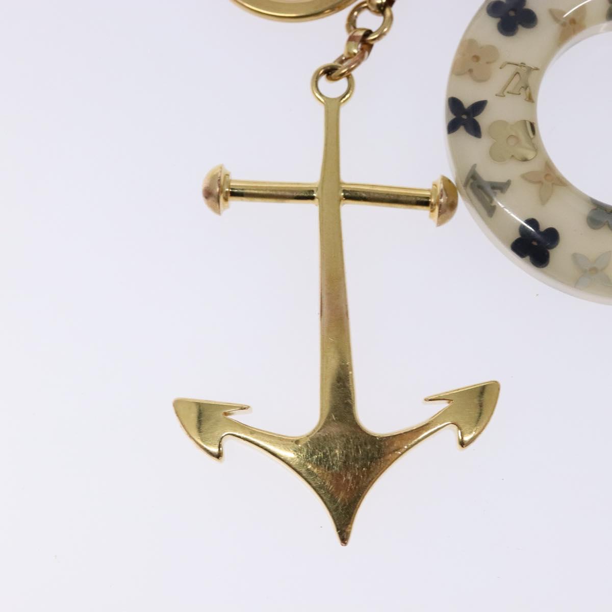 LOUIS VUITTON Porte Cles Marina Charm plastic Gold M66141 LV Auth 138908V