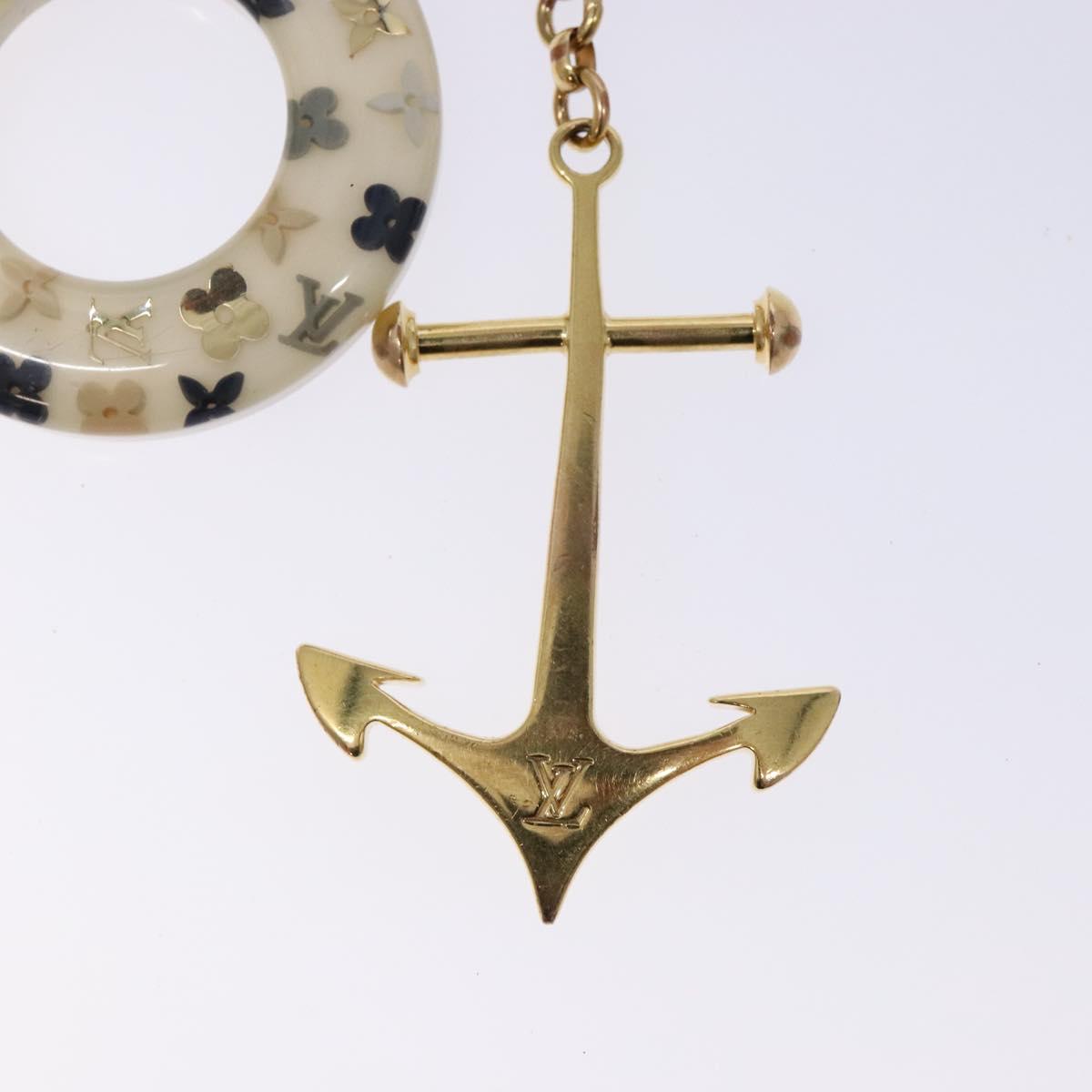 LOUIS VUITTON Porte Cles Marina Charm plastic Gold M66141 LV Auth 138908V