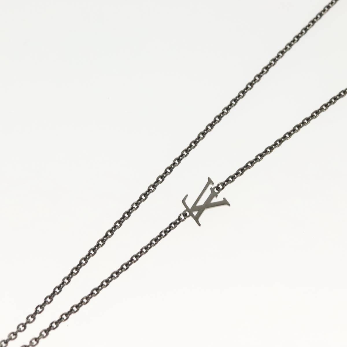 LOUIS VUITTON Pendant Vivienne Necklace metal Gunmetal M00831 LV Auth 138910