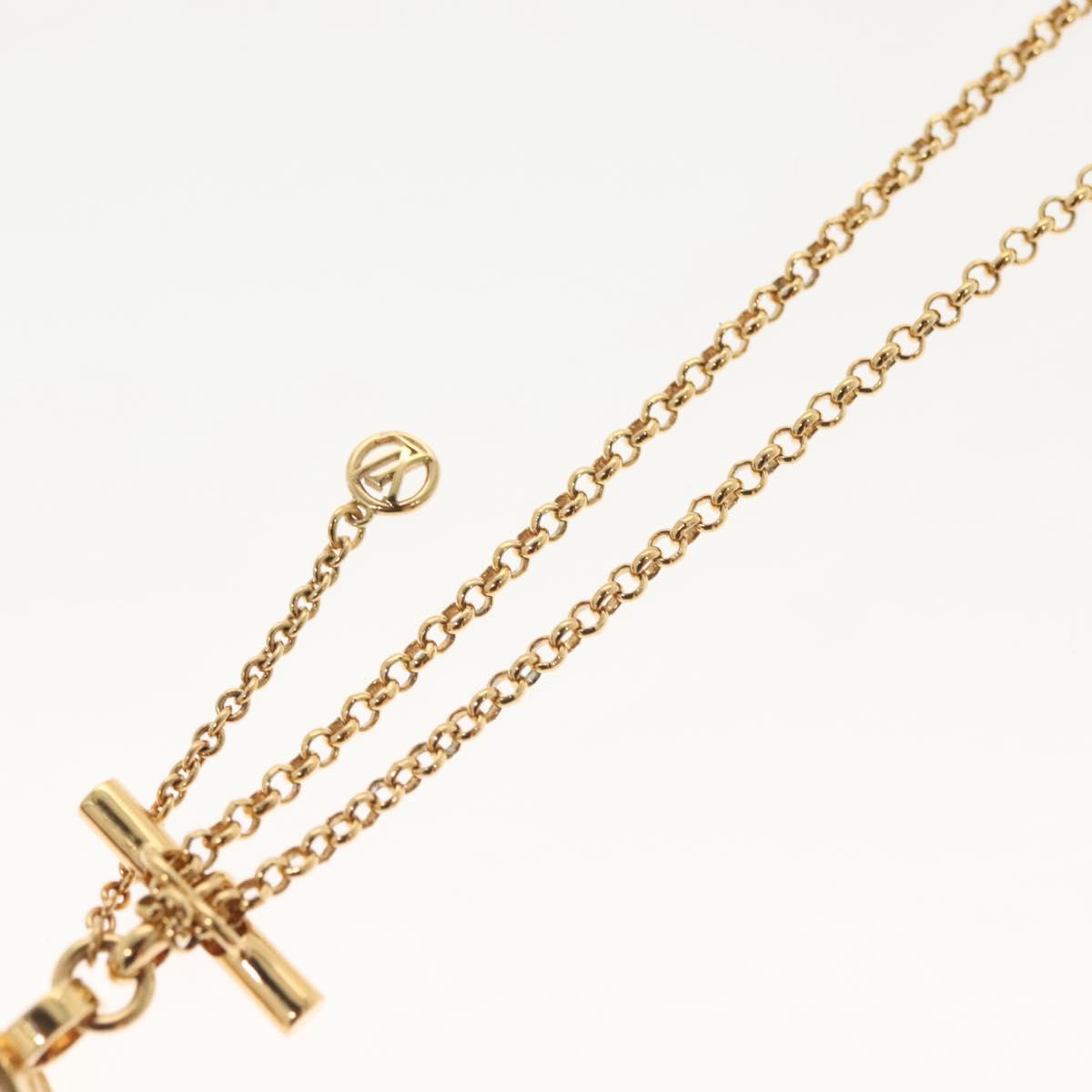 LOUIS VUITTON Collier LV Tribute Necklace metal Gold M00569 LV Auth 138912