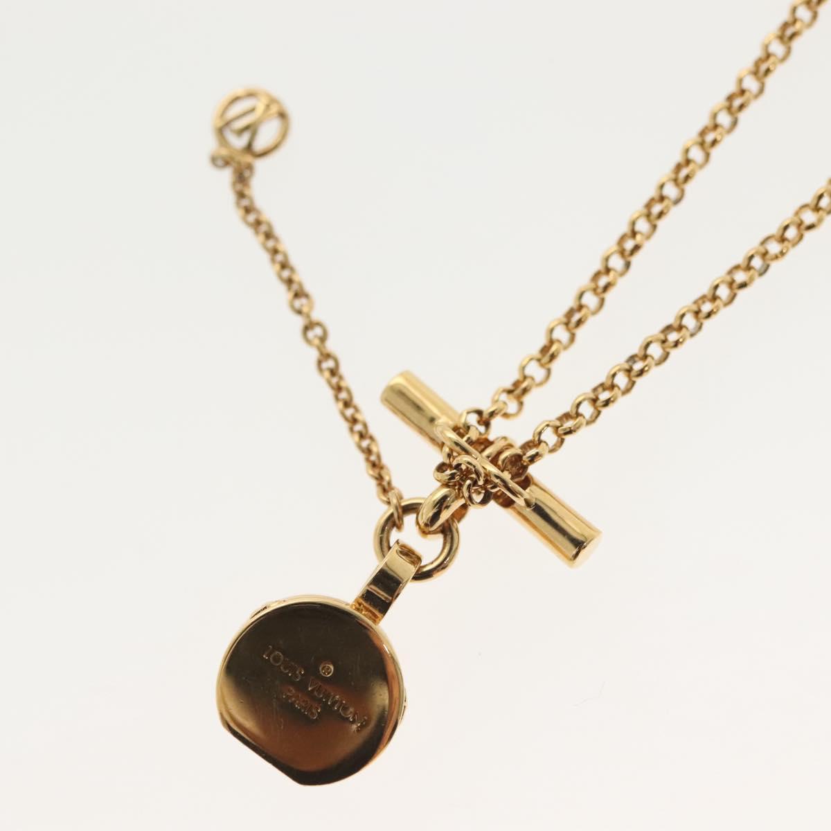 LOUIS VUITTON Collier LV Tribute Necklace metal Gold M00569 LV Auth 138912