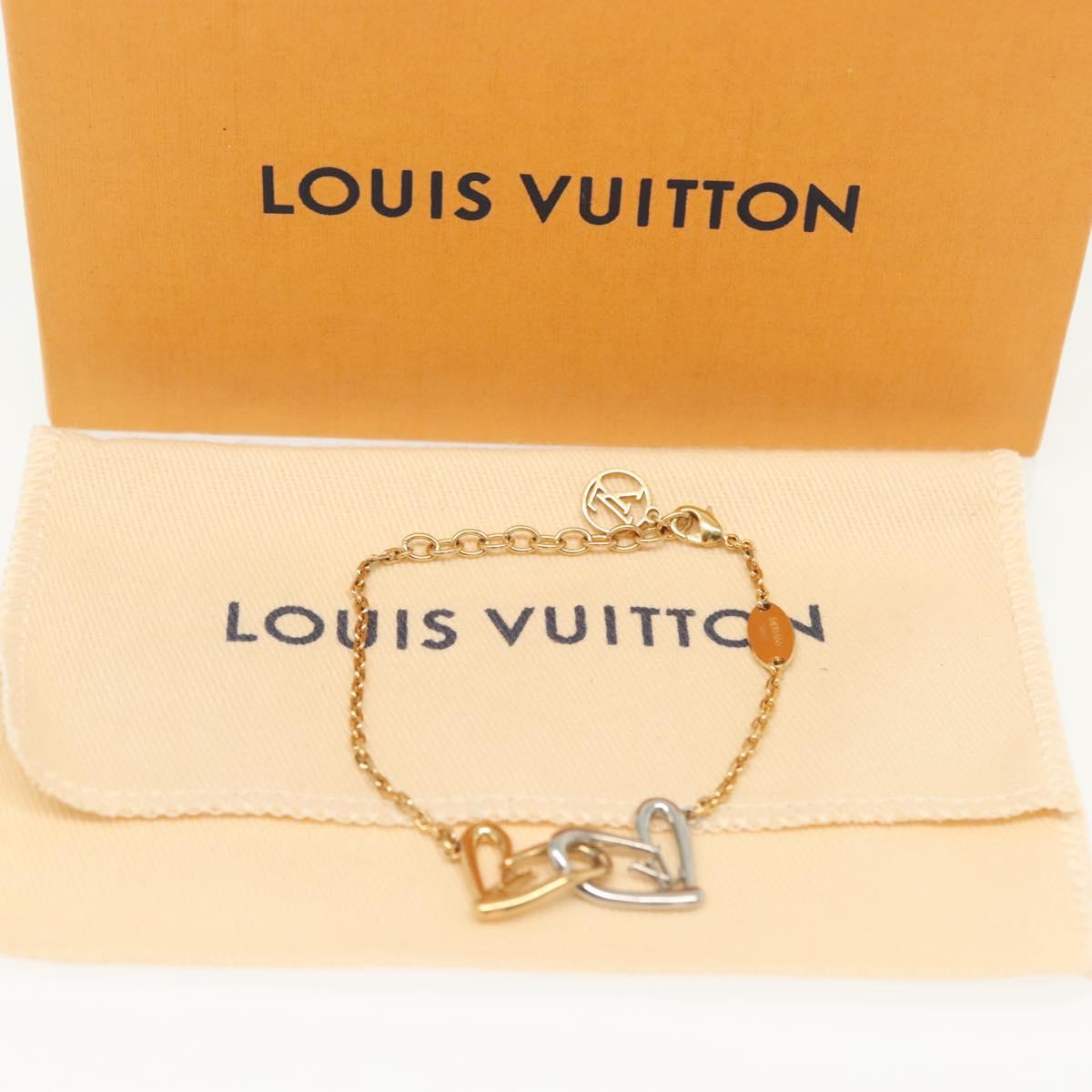 LOUIS VUITTON Brassle Heart Falling in Love Bracelet metal M00466 LV Auth 138914