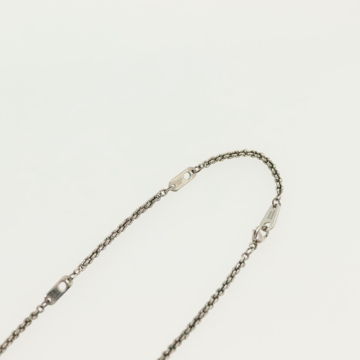 LOUIS VUITTON DJ Vocabulary Necklace metal Silver M69458 LV Auth 138915