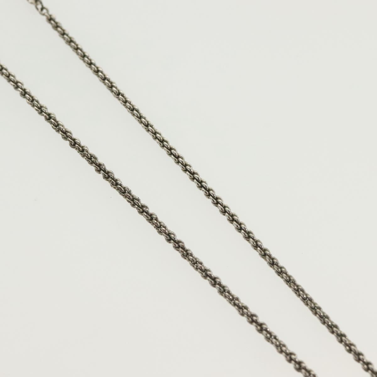 LOUIS VUITTON DJ Vocabulary Necklace metal Silver M69458 LV Auth 138915