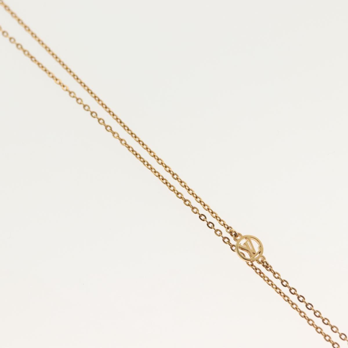 LOUIS VUITTON Nanogram Collier Precious Necklace metal Gold M63141 Auth 138918