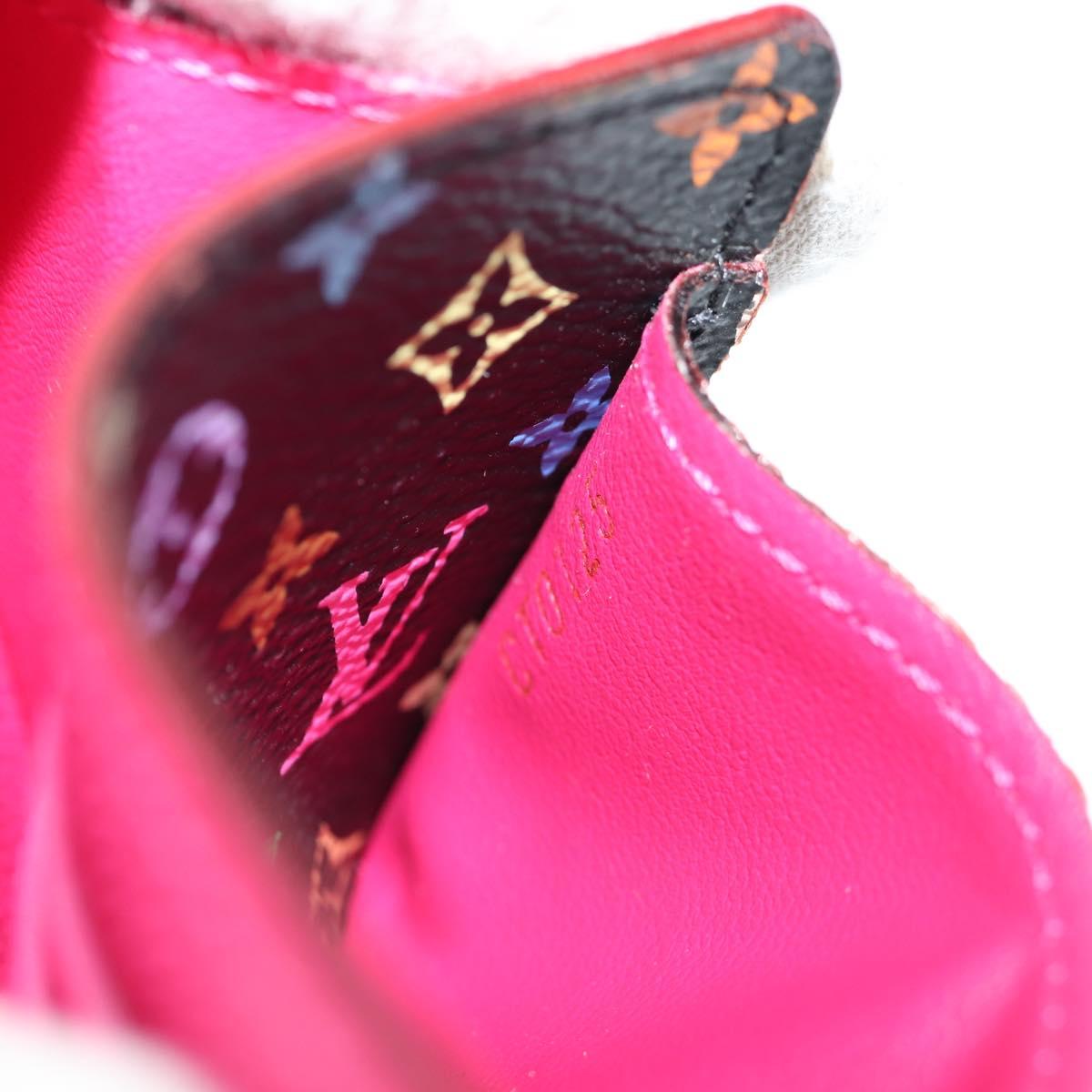 LOUIS VUITTON Multicolor Portefeiulle Sarah Wallet Black M60668 LV Auth 138922V