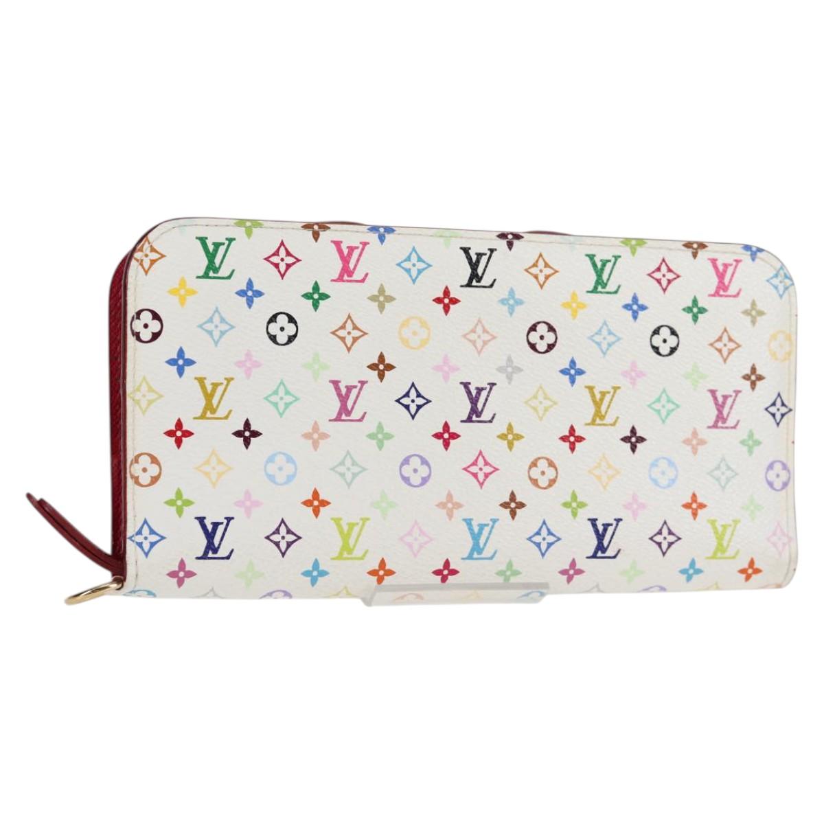 LOUIS VUITTON Multicolor PortefeuilleInsolite Wallet White M93750 Auth 138930V