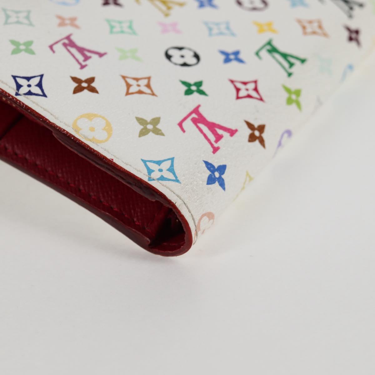 LOUIS VUITTON Multicolor PortefeuilleInsolite Wallet White M93750 Auth 138930V