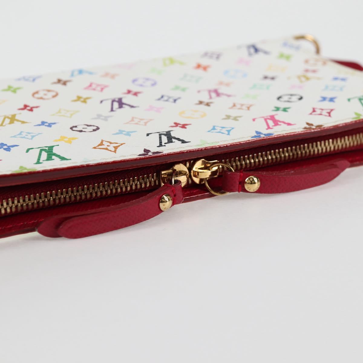 LOUIS VUITTON Multicolor PortefeuilleInsolite Wallet White M93750 Auth 138930V