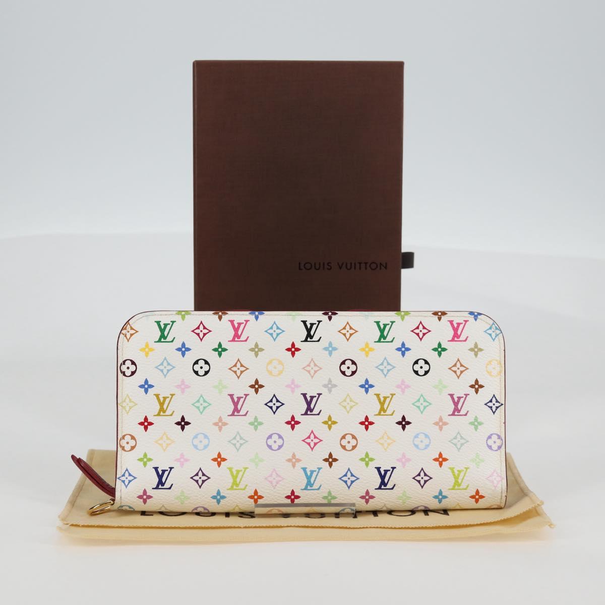 LOUIS VUITTON Multicolor PortefeuilleInsolite Wallet White M93750 Auth 138930V