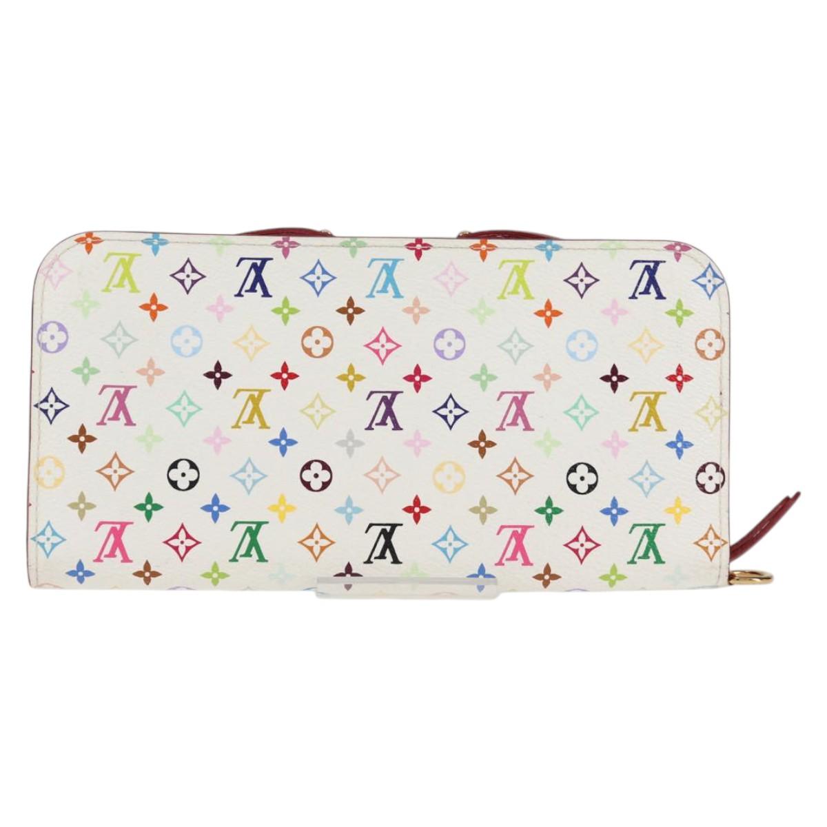 LOUIS VUITTON Multicolor PortefeuilleInsolite Wallet White M93750 Auth 138930V