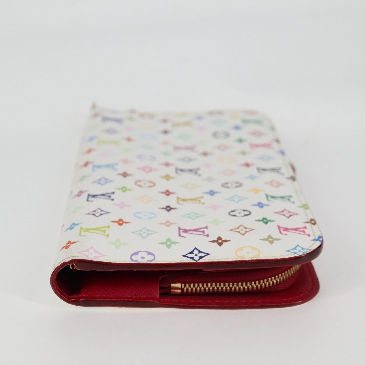 LOUIS VUITTON Multicolor PortefeuilleInsolite Wallet White M93750 Auth 138930V