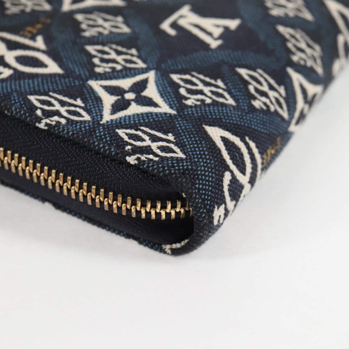 LOUIS VUITTON Monogram Jaguar Zippy Wallet Wallet Blue M80212 LV Auth 138933M