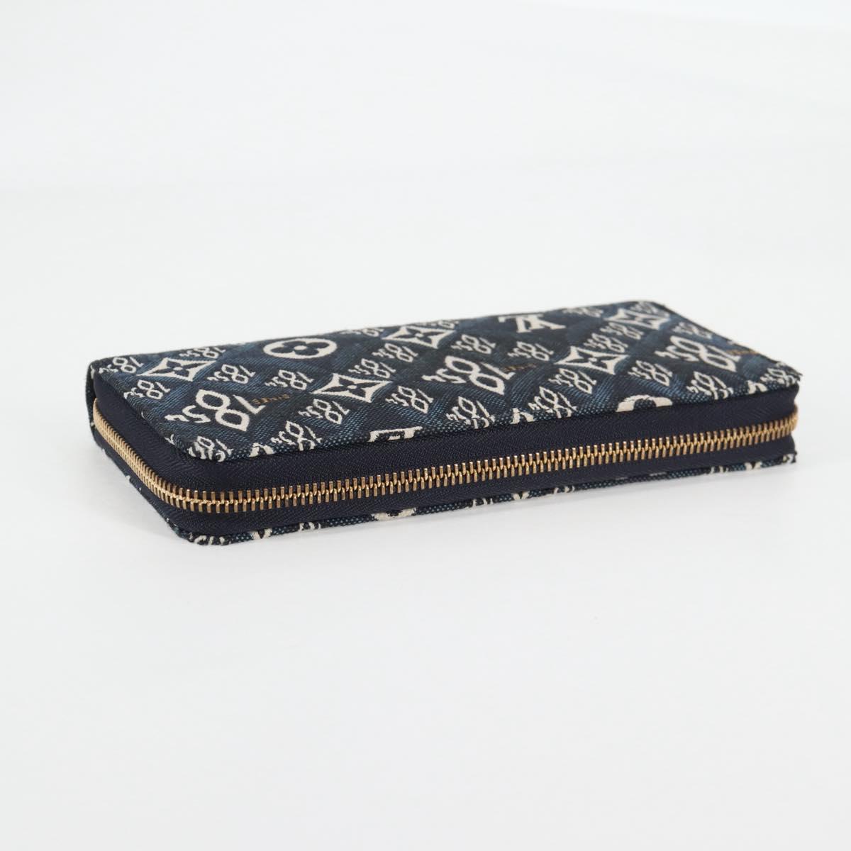 LOUIS VUITTON Monogram Jaguar Zippy Wallet Wallet Blue M80212 LV Auth 138933M