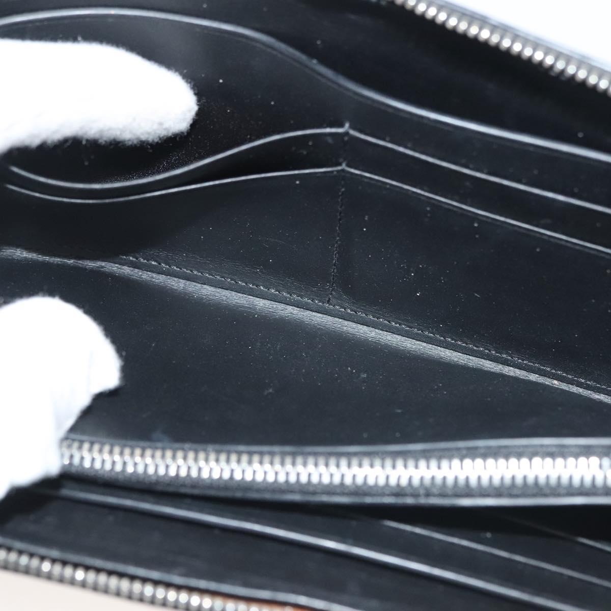LOEWE Anagram Long Wallet Leather Black Auth 138939