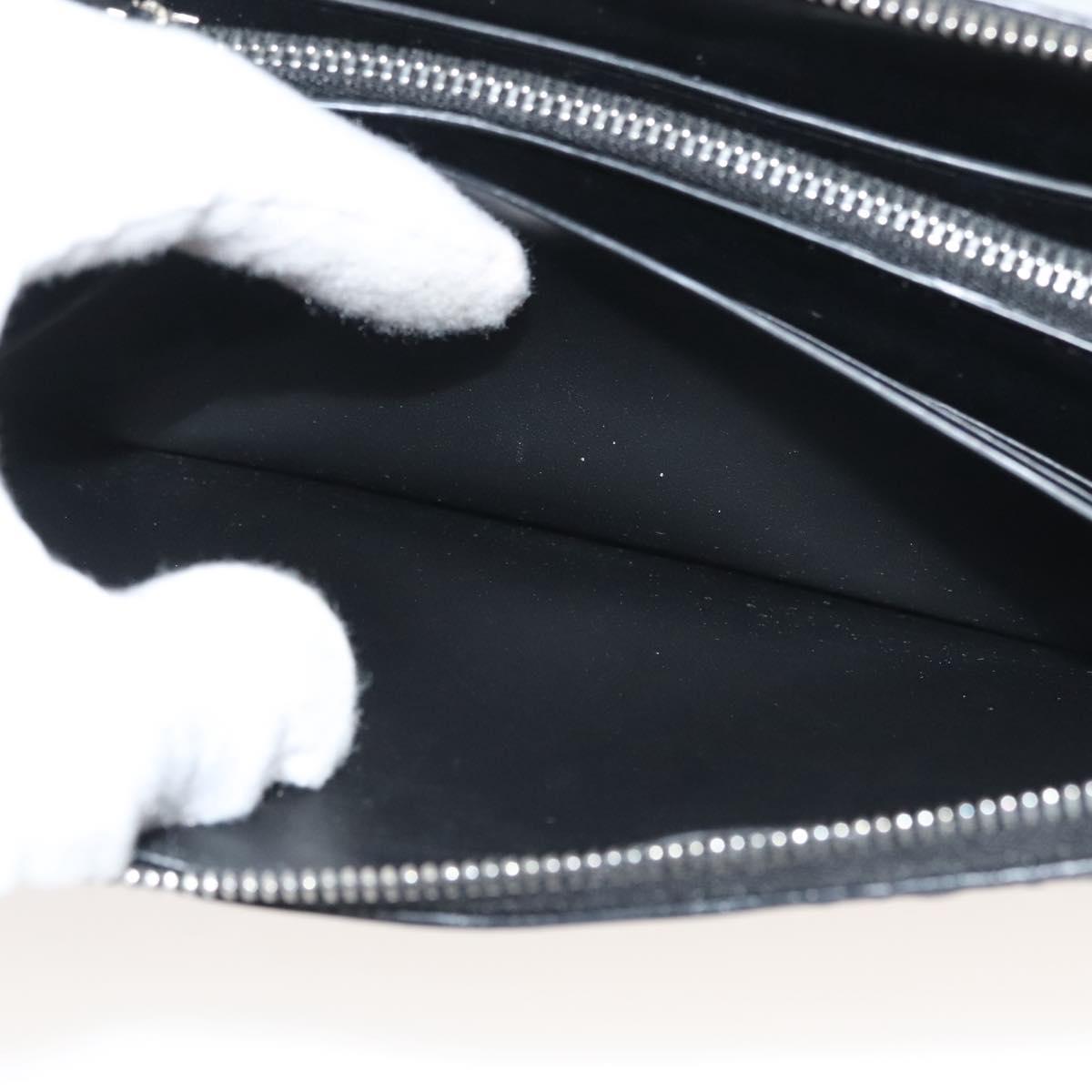 LOEWE Anagram Long Wallet Leather Black Auth 138939