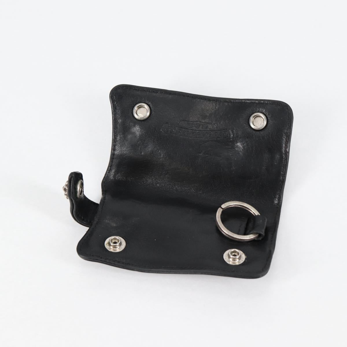 Chrome Hearts Key Case Leather Black Auth 138944M
