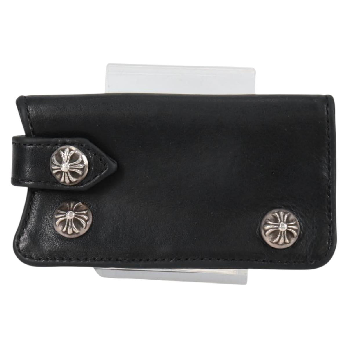 Chrome Hearts Key Case Leather Black Auth 138944M