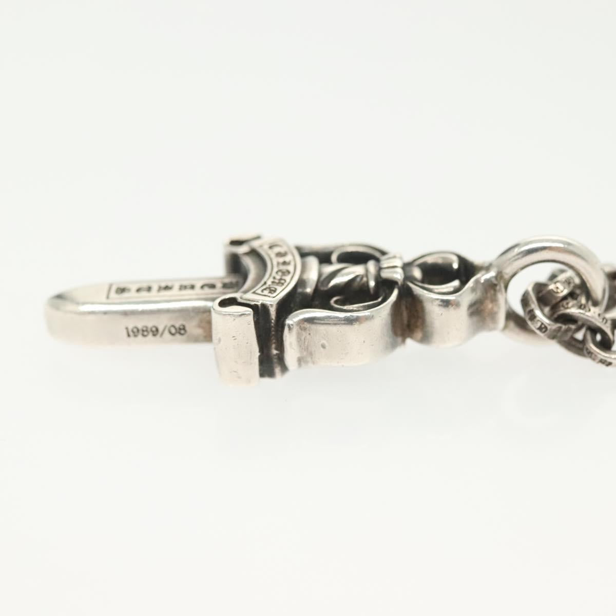 Chrome Hearts Double Dagger Paper Chain Necklace Ag925 Silver Auth 138946M