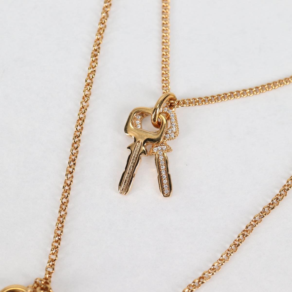 LOUIS VUITTON LV Padlock Necklace metal Gold M01593 LV Auth 138948