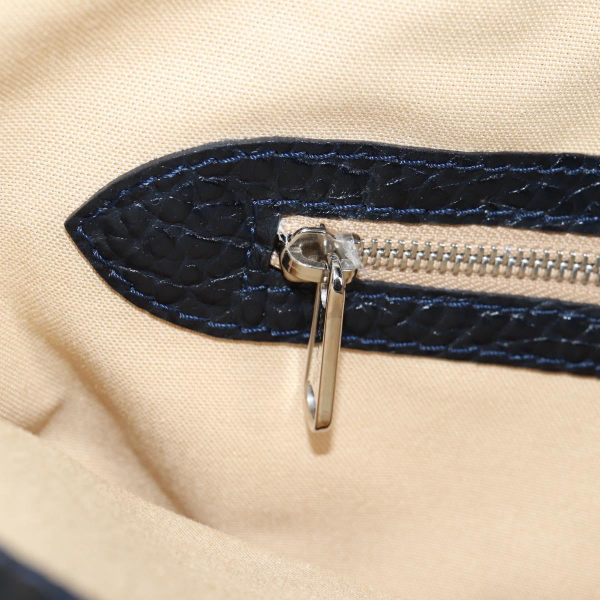 LOUIS VUITTON Cabas Vale Karakoram Hand Bag Wool Navy M95240 LV Auth 138949A