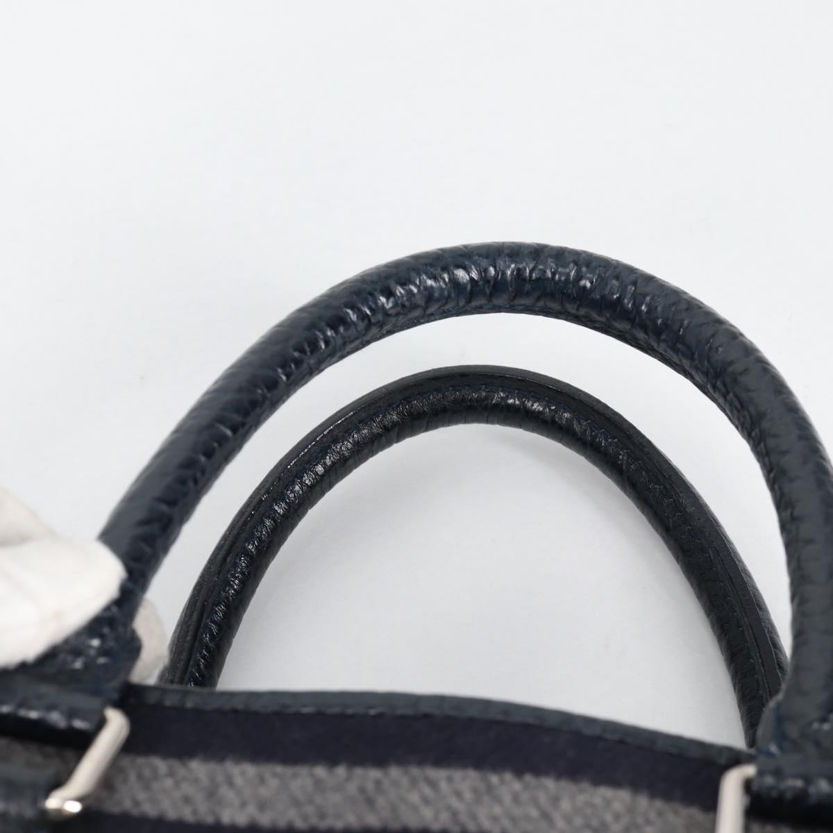 LOUIS VUITTON Cabas Vale Karakoram Hand Bag Wool Navy M95240 LV Auth 138949SAV