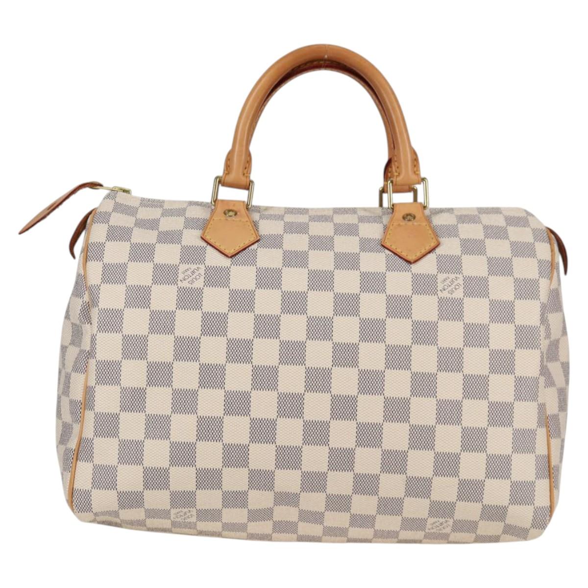 LOUIS VUITTON Damier Azur Speedy 30 Hand Bag N41533 LV Auth 138958A
