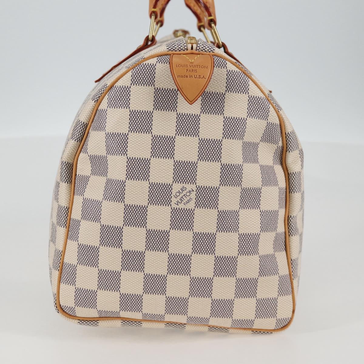 LOUIS VUITTON Damier Azur Speedy 30 Hand Bag N41533 LV Auth 138958A